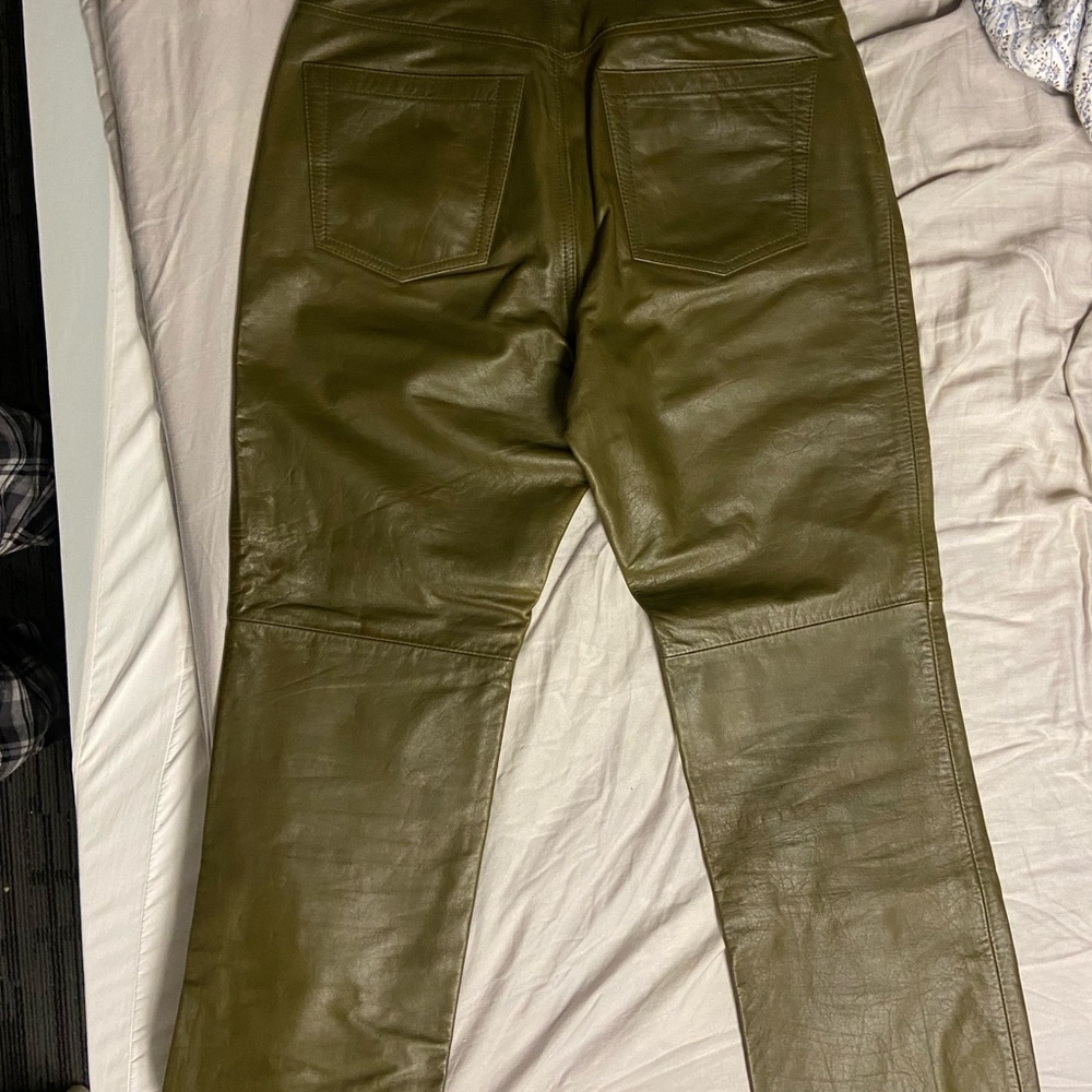 GAP Khaki Leather Bootcut Pants